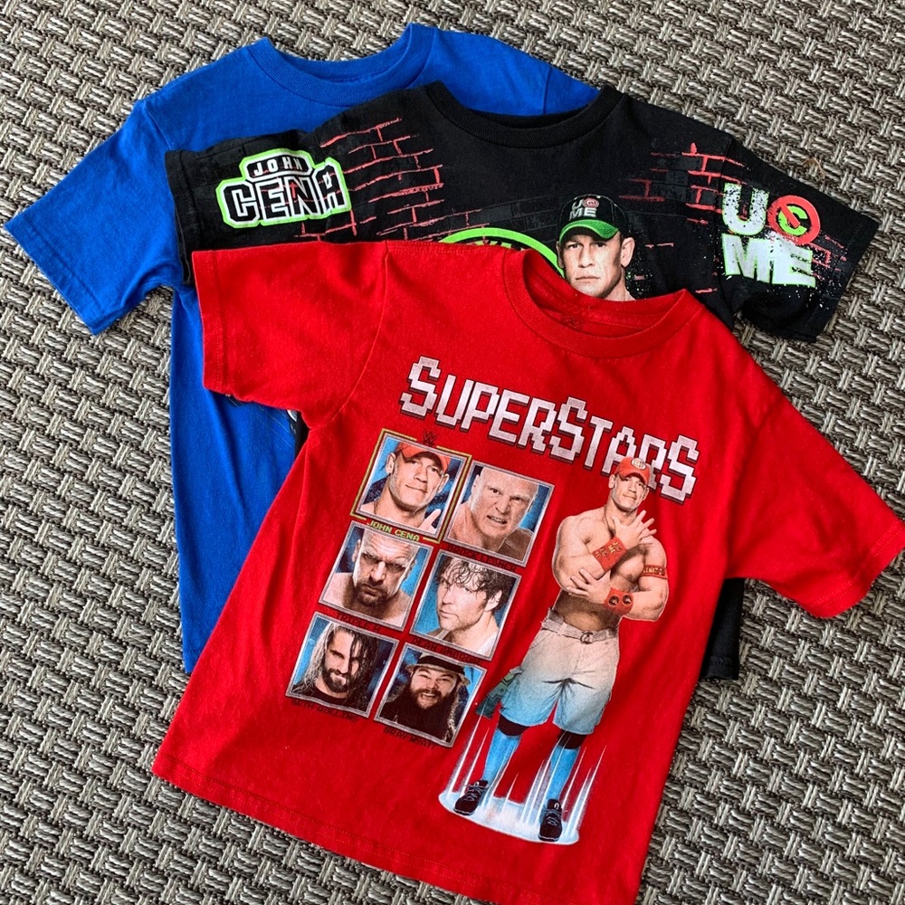 Set of 3 Kids wwe wrestiling tee. Boys size 5/6